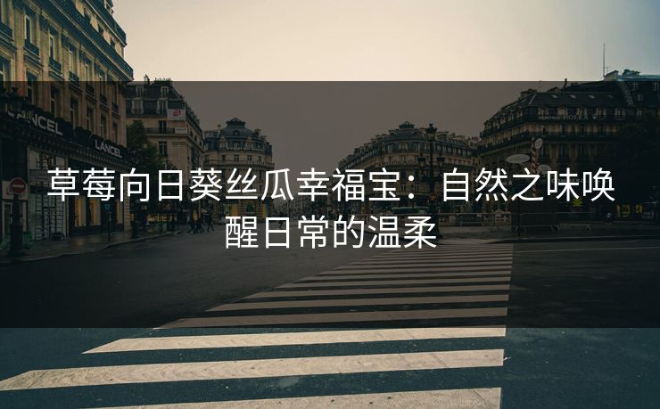 草莓向日葵丝瓜幸福宝：自然之味唤醒日常的温柔
