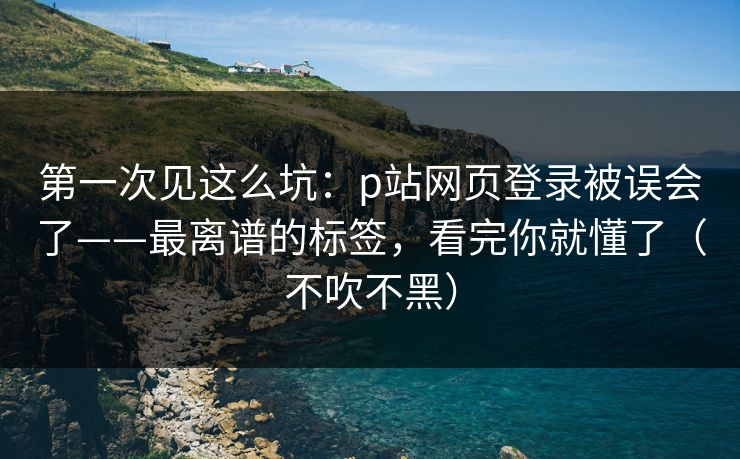 第一次见这么坑：p站网页登录被误会了——最离谱的标签，看完你就懂了（不吹不黑）